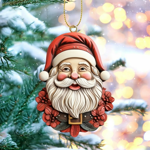 Vikakiooze Christmas Decorations Indoor New Christmas Decorations Christmas Tree Hanging Resin Crafts Father Christmas Hanging Decorative Decoration