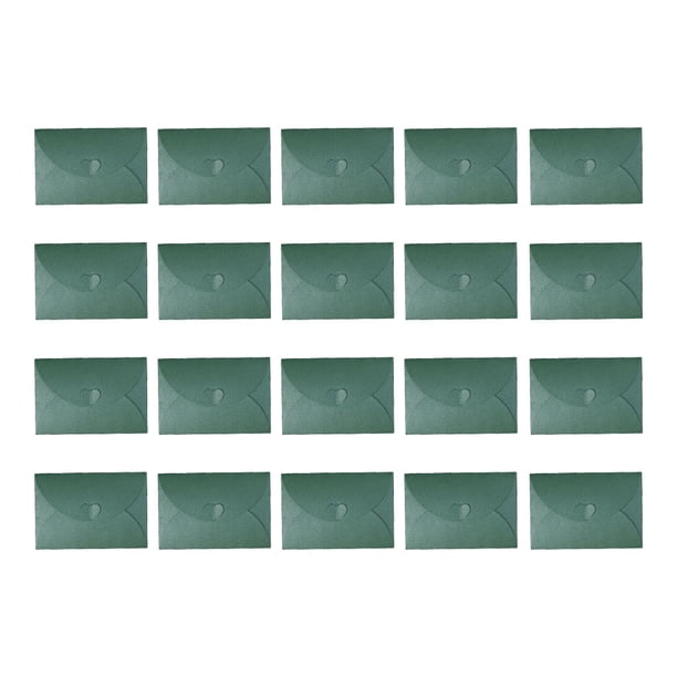 Naiovety Paquete de 50 sobres de papel Kraft, materiales reciclables, multiusos, duraderos y resistentes. Decoración del hogar verde negruzco 155*105mm (M)