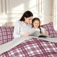 thumbnail image 4 of Manfei Vintage Plaid Full Size Comforter Sets,Retro Grid Bedding Comforter Set,Red,Light Gray Reversible,3 Pieces,1 Comforter and 2 Pillowcases,3 Pieces,1 Comforter and 2 Pillowcases, 4 of 7