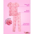 thumbnail image 3 of Sweet & Sassy Girls Pajama Set Super Soft Sleep Shirt and Pajama Pants Scrunchie 4 Piece, 3 of 7