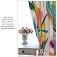 thumbnail image 5 of Boho Abstract Window Curtains Mid Century Rod Pocket Modern Leaves Colorful Curtain Drapes Geometric Curtains for Bedroom Living Room Treatment Set 2 Panels,84x84 Inches, Style-10, 5 of 8