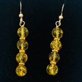 thumbnail image 3 of Amber 4 Bead 14K Gold Filled Drop/Dangle Earrings | 2" Long | Yellow | 1 Pair |, 3 of 11