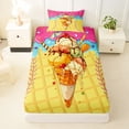 thumbnail image 3 of Castle Fairy Sport Baseball Twin Sheets 3pcs, Ice Cream Sundae Pattern Bedding, Pink Yellow Blue,1 Fitted Sheet, 1 Flat Sheet and 1 Pillowcase, 3 of 6