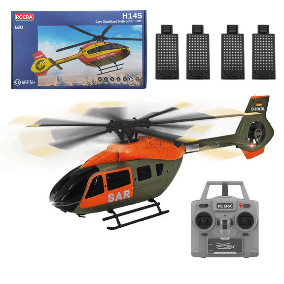 C190 H145 Single Rotor RC Helicopter with 6-Axis Gyro, 1/30 Scale 2.4G 6CH Dual Brushless Remote Control Helicopter with Altitude Hold & Optical Flow - RTF