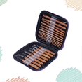 thumbnail image 4 of 1 Set of 20Pcs Practical Crochet Hook Bamboo and Wood Crochet Needle Knitting Tools Weaving Supplies with Purple Storage Leather Bag, 4 of 4
