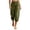 Army Green-02, variant on Nugftut Capri Pants for Women Solid Color Elastic Loose Capris Drawstring Summer Trave Capri Pants High Waisted Pants