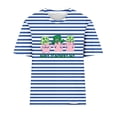 thumbnail image 4 of Camisetas Casuales de Mujer Nueva Moda Impresa Cuello Tripulado Manga Corta, Top Ligero para Diario Y Fiesta, 4 of 4