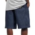 thumbnail image 2 of VV AVEORS Plus Size Men'S Relaxed Fit Cargo Shorts Casual Elastic Waist Summer Solid Color Shorts With Back Patch Pocket Navy 3XL, 2 of 5