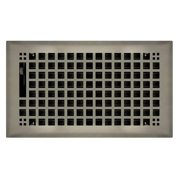 Brushed Plated Steel Rockwell Register for Floor/Wall Use - 6" x 10"