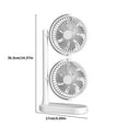 thumbnail image 3 of Meitianfacai Desk Fan Rechargeable Tower Fan 2 Independent Fans With Horizontal Rotation 2 IN 1 Fan Operated USB Fan For Indoor Fan Travel Essential For Outdoor, 3 of 8