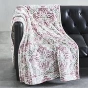 Better Homes & Gardens Oversized Throw Blanket, 50" x 70", Purple Medallion
