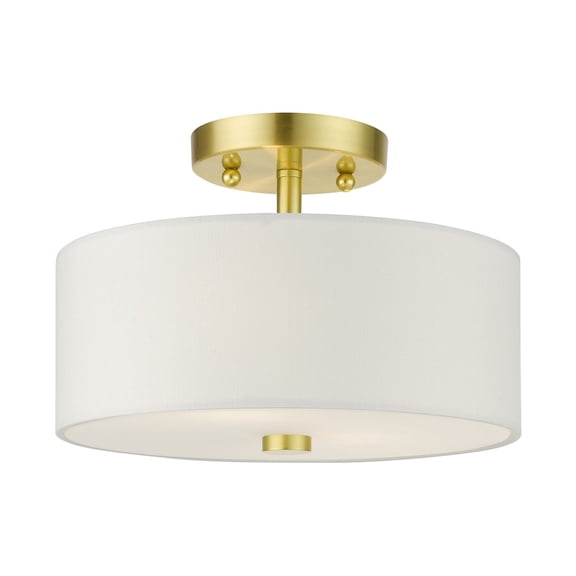 Livex Lighting - Meridian - 2 Light Semi-Flush Mount in Modern Style - 11 Inches