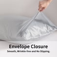 thumbnail image 3 of Ntbay Ultra Soft Satin Long Body Pillowcase with Envelope Closure, Cooling and Smooth Body Pillow Cover for Hair and Skin, 20" x 54", Silver Gray, 3 of 5