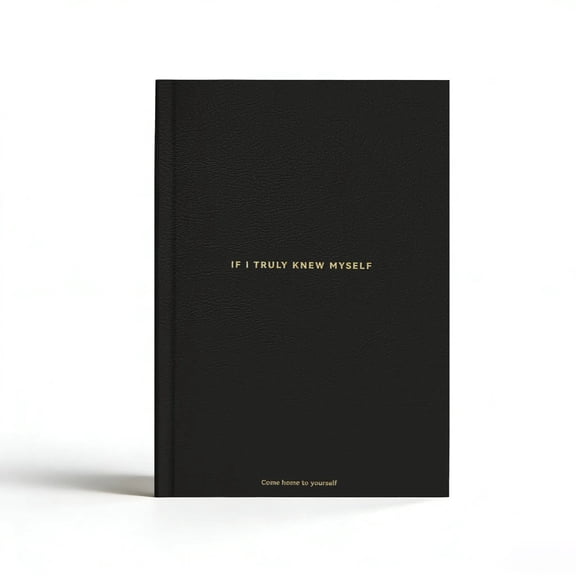 If I Truly Knew Myself Guided Journal, A5 Hardcover Prompt Notebook for Self Discovery and Healing(Black,14.8*21cm / 5.83*8.27in)
