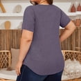 thumbnail image 4 of TODOZO T Shirts for Women Loose Fit Casual Lightweight Soft Basic Tees Summer Clothes for Women Plus Size Tops for Women Short Sleeve Square Neck Summer Loose Fit Tunic Top for Leggings Purple Xxl, 4 of 5