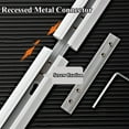 thumbnail image 5 of GXCZ Simple V-shaped Ceiling Curtain Track, 100-600cm Aluminum Room Divider Curtain Rail, Comes With Track, Roller, Installation Hardware(White,600cm/4 * 150cm), 5 of 7