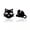 Black, variant on Stainless Steel Cat Mouse Stud Earrings Simple Cute Temperament Jewelry Gifts-Black