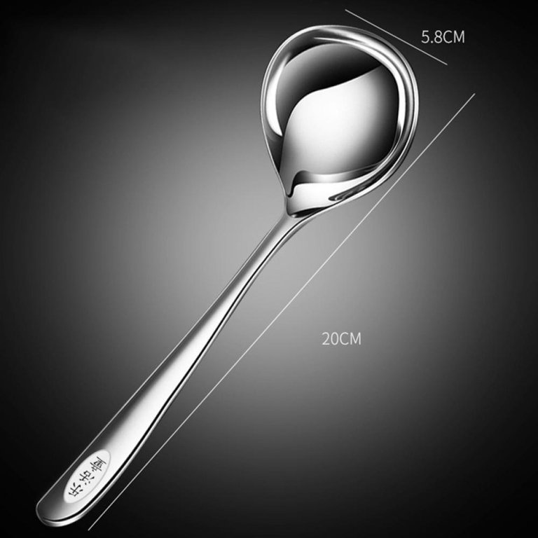 6 Pieces large Soup Spoons, Stainless Steel Spoon