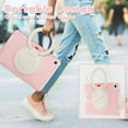 thumbnail image 6 of Allytechgroup Galaxy Tab A9+ Case SM-X210 X215 X216 11 Inch, Rotating Stand Heavy Duty Shockpoof Kids Friendly Drop Proof TPU PC Back Case Cover for Samsung Galaxy Tab A9 Plus 11", Cherryblossomspink, 6 of 11