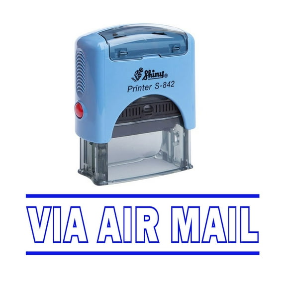 VIA AIR MAIL Self Inking Rubber Stamp Office Stationary Custom Shiny Stamp