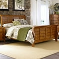 thumbnail image 2 of Liberty Furniture Grandpas Cabin Queen Sleigh Bed in Aged Oak, 2 of 4