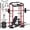 Power Cage-Red/Home Gym Package(70LB Black Plates), variant on Mikolo Power Rack Cage, 1200LBS Weight Cage Home Gym with 800LB Capacity Adjustable Weight Bench, 1500LB Capacity Barbell and 100LB Weight Plate Set, Black