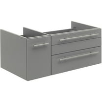 Fresca Lucera 36" Undermount Sink Wood Bathroom Cabinet - Right in Gray