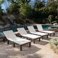 thumbnail image 4 of Noble House Jamaica MultiBrown Wicker Chaise Lounge Cream Cushion (Set of 4), 4 of 20