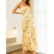 thumbnail image 3 of Vestido largo Realtix con estampado de satén de verano sin espalda para mujer, 3 of 5