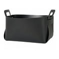 thumbnail image 1 of Cesta de almacenamiento Cateissary organizador plegable de cuero Negro L, 1 of 5