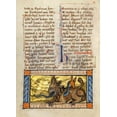thumbnail image 2 of Franco-Flemish 13th Century 11x14 Gold Ornate Wood Framed with Double Matting Museum Art Print Titled - A Crocodile and a Hydrus, 2 of 4