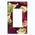 thumbnail image 5 of Metal Light Switch Plate Outlet Cover Elegant Red White Rose Bouquet Wallpaper ROS022, 5 of 13