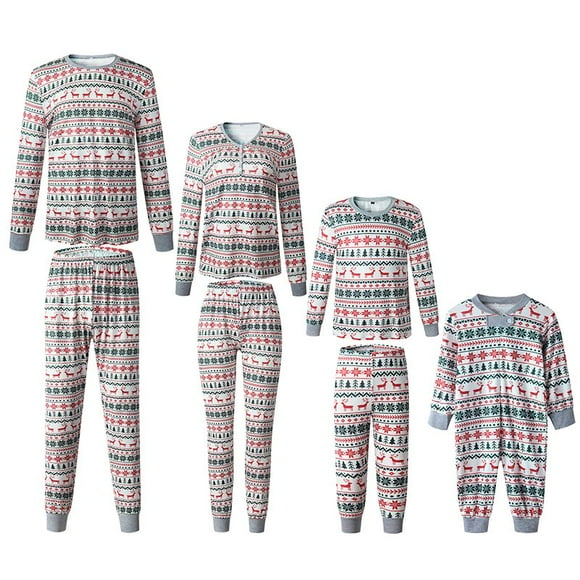 2024 Christmas Family Matching Pajamas New Year Xmas Father Mother Kids Baby Clothes Set Dad Mom And Daughter Son Pyjamas Outfit