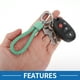 thumbnail image 4 of Llavero de Coche Único Bargains Llavero Universal con Anillo para Llaves Fobs de Cuero Sintético Metal Tono Plateado Verde Pálido 1 Pcs, 4 of 6