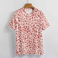 thumbnail image 3 of Leopard Print Pattern T Shirts Basic T-Shirt Short Sleeve Ladies Tee Shirt Summer Graphic Clothing, 3 of 6