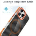 thumbnail image 3 of ELEHOLD Case for iPhone 13 Pro Max, Carbon Fiber Design Rugged Transparent Magnetic Case,Gray, 3 of 6