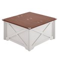thumbnail image 6 of Zimtown Lift Top Farmhouse Coffee Table Modern Furniture Hidden Storage and Lift Living Room Furniture End Table, Cherry & White, 6 of 6