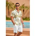 thumbnail image 3 of COOFANDY Hawaiian Shirt for Men Short Sleeve Button Down Shirt Men Vacation Shirts Beach Summer Shirts, 3 of 6