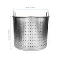 thumbnail image 2 of Minkissy Stainless Steel Crawfish Leaky Boiler Round Silver 1Set for Home Users, 2 of 5
