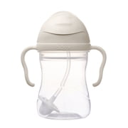b.box Sippy Cup with Weighted Straw for Toddlers, Leakproof, 8oz - Latte