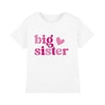 thumbnail image 6 of SGMVNU Big Sis T Shirts for Girls Short Sleeve Crew Neck Relaxed Fit Graphic Tee Clothes for Girls Summer Daily Wear, Size 12-13 Years, White-e, 6 of 6