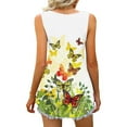 thumbnail image 6 of Patlollav Women Summer Sexy Fold Print Regular Lace Sleeveless V Neck Button Tops, 6 of 6