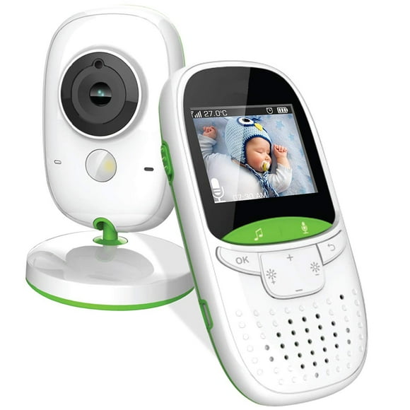 Barbala Video Baby Monitor w/ Temperature Thermometer Sleep Camera, Baby Monitor with 2 inch Color Screen Rechargeable Battery, Audio Speaker and Portable Mobile Clip