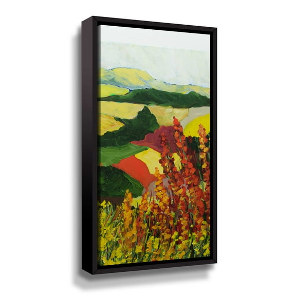 Artwall Red Blend, Gallery Wrapped Floater-framed Canvas by Allan Friedlander