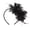 A, variant on Art Deco Feather Mesh Headband - Elegant Retro Polka Dot Hair Accessory for Weddings, Parties, and Celebrations
