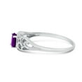 thumbnail image 4 of 10k White Gold Oval Amethyst And Diamond Ring, 4 of 6
