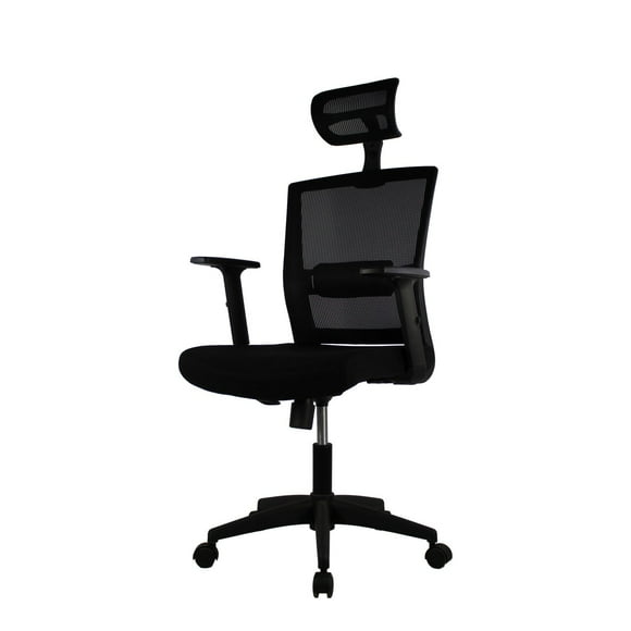 Mundo In Silla Negra de Oficina Bilbao con Cabecera y Soporte Lumbar Mundo In Oficinas