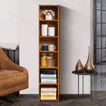 thumbnail image 5 of MoNiBloom Bamboo 6 Shelves Modern Bookcase, Free Standing Books Display Bookshelf, Brown, for Home, 5 of 10