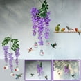 thumbnail image 5 of Utoimkio Artificial Wisteria Long Branch Bird Feeder,Artificial Flowers Garden Decoration,Fake Flowers Wild Bird Feeders, 5 of 5