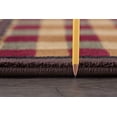 thumbnail image 2 of Homespun Cabin Novelty Lodge Pattern Brown Rectangle Area Rug, 4' x 5', 2 of 10